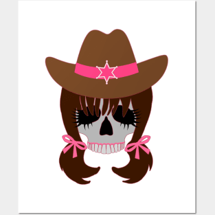 Cowgirl Skull Posters and Art